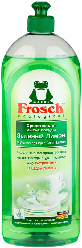 Бальзам для ручного миття посуду FROSCH Зеленийлимон 1л
